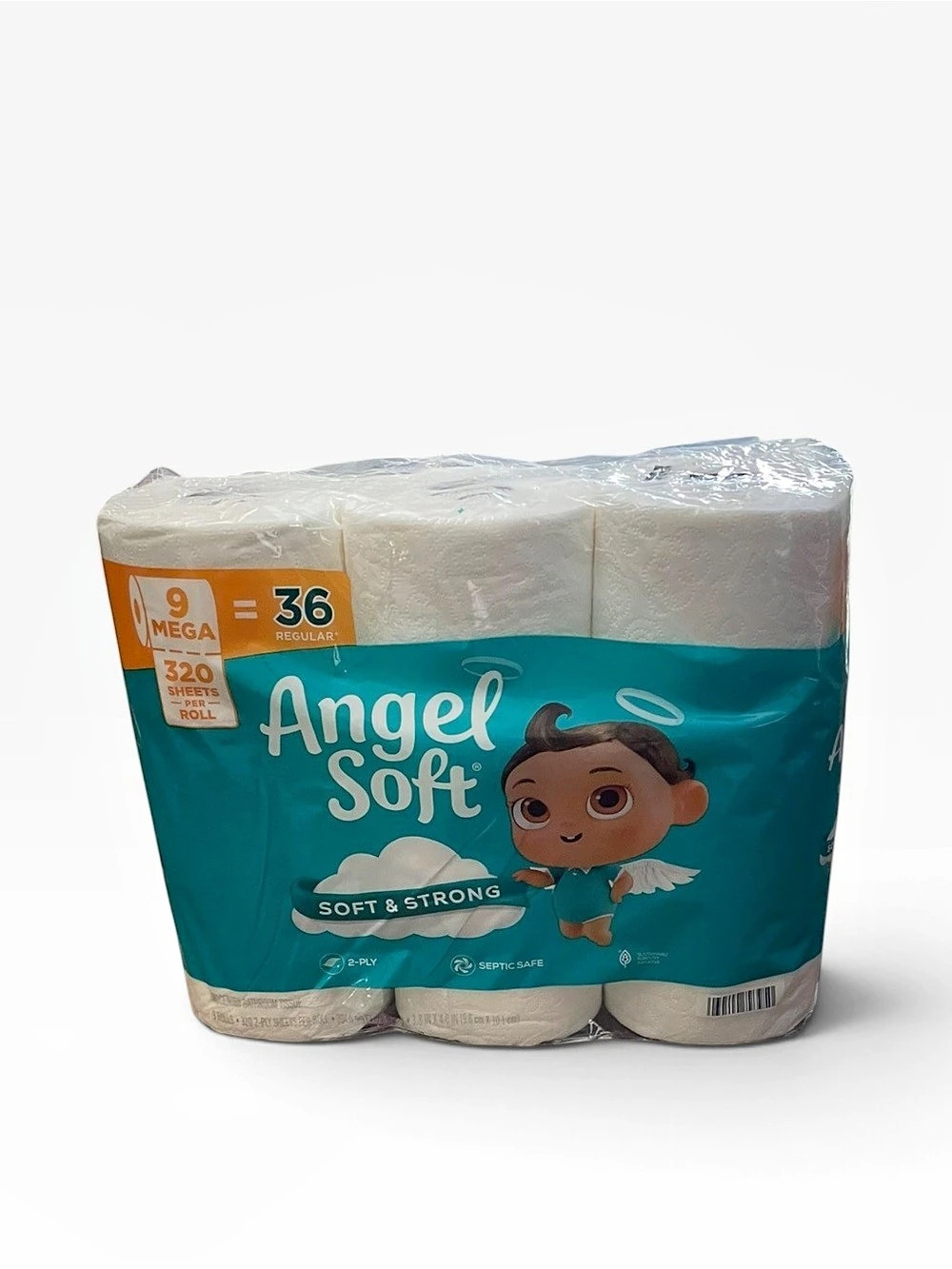 Angel Soft & Strong 2-Ply Toilet Paper 9 Mega Rolls